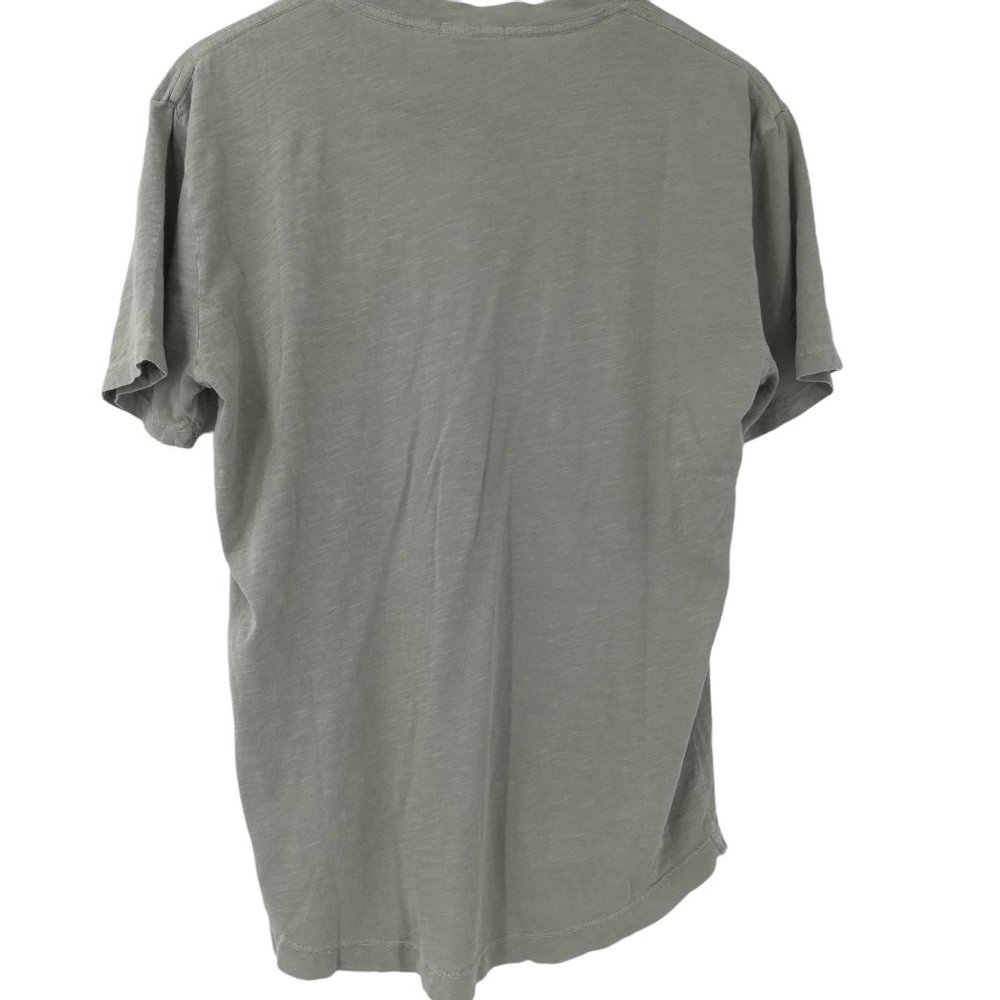 Buck Mason V-neck Slub Curved Hem T-Shirt Size S New NWT Green Short Sleeve - Picture 7 of 11